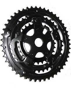 RODA DENTADA TRIPLA ACO 28X38X48 PRETA