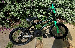 BICICLETA ARO (16) MASCULINA PRETO/VERDE  S/MARCHA ATHOR