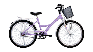 BICICLETA ARO (24) FEMININA COR LILAS S/ MARCHA ATHOR BLISS