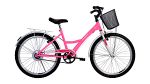 BICICLETA ARO (24) FEMININA COR ROSA S/ MARCHA ATHOR BLISS