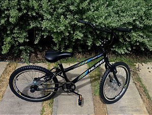 BICICLETA ARO (20) MASCULINA COR PRETA S/ MARCHA FREIO V-BRAKE MILANO FAST