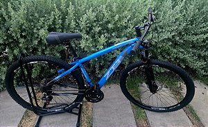 BICICLETA MTB ARO 29 ZT3 ALUMINIO 21V IMPORTADO FREIO DISC MECÂNICO 17 (M) AZUL/PRATA