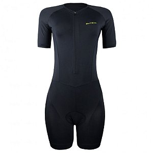 MACAQUINHO CICLISMO ELITE PRETO/AMARELO NEON FEMININO TAMANHO M