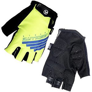 LUVA CICLISMO ABSOLUTE AMARELO/AZUL TAMANHO P