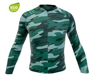 CAMISA CICLISMO MASCULINA MARCIO MAY FUNNY GREEN CAMUFLAGED TAMANHO P