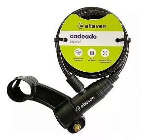 CADEADO PARA BIKE ELLEVEN ESPIRAL COM CHAVE 1MX6MM