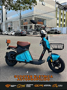 SCOOTER ELETRICA AUTOPROPILIDO 48V 1000W DUOS E-TREK AZUL METÁLICO
