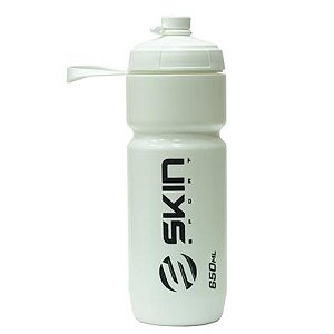 GARRAFA SQUEEZE CARAMANHOLA SKIN AUTOMÁTICA 600ML BRANCO