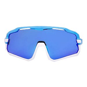 OCULOS CICLISMO ABSOLUTE WILD AZUL/BCO COM LENTE AZUL