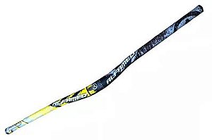 GUIDAO MTB ALFAMEQ 31,8X720MM ALUMINIO PRETO/AMARELO