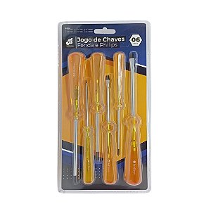 JOGO CHAVE DE FENDA/PHILLIPS 6 PCS BARCELO