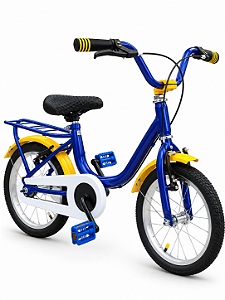 BICICLETA ARO (16) MASCULINA TIPO MONARETA S/MARCHA AZUL/AMARELA