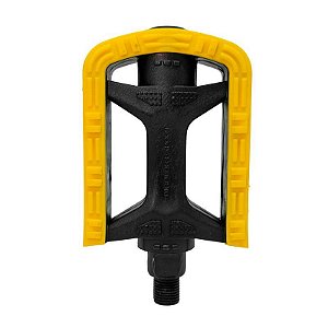 PEDAL METALCICLO BICOLOR EXPORT 1/2 AMARELO SEM ESFERA “EIXO FINO”