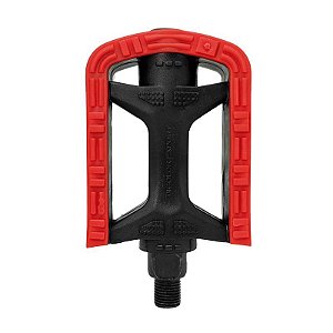 PEDAL METALCICLO BICOLOR EXPORT 9/16 VERMELHO SEM ESFERA “EIXO GROSSO”