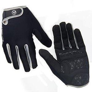 LUVA PARA CICLISMO ABSOLUTE DEDO FECHADO PRETO/CINZA TAMANHO P
