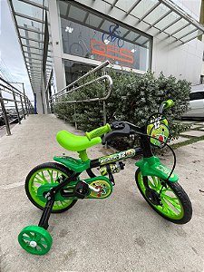 BICICLETA  ARO (12) MASCULINA COR VERDE/PRETO S/MARCHA MARCA NATHOR BLACK