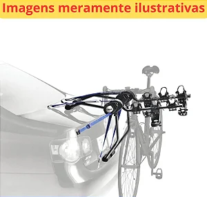 TRANSBIKE PARA PORTA MALAS METAL LINI PARA 2 BIKES COM ALÇA DE BORRACHA