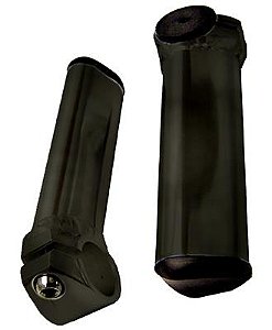 BAR-ENDS RETO 22 2X100MM ALUMÍNIO PRETO