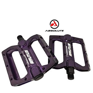 PEDAL ABSOLUTE PLATAFORMA FLAT ROXO 9/16 ALUMINIO “(EIXO GROSSO)”