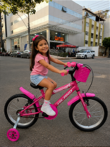 BICICLETA ARO (16) FEMININA COR PINK/PINK S/MARCHA MARCA MILANO GROW UP