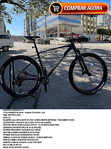 BICICLETA MTB ARO (29) OGGI BW 7.4 SHIMANO SLX 12V FREIO DISC HIDRÁULICO TAMANHO 21 (GG) PRETO/CINZA
