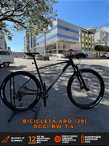 BICICLETA MTB ARO (29) OGGI BW 7.4 SHIMANO SLX 12V FREIO DISC HIDRÁULICO TAMANHO 21 (GG) PRETO/CINZA