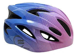 CAPACETE INFANTIL ROSA/AZUL ELLEVEN KIDS INMOLD PREMIUN TAMANHO P (49-54)