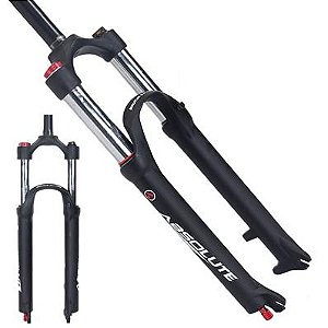 GARFO SUSPENSÃO MTB PARA ARO 29 ABSOLUTE BRUTOS DJ AÇO PRETO SUSPENSÃO C/TRAVA P/FREIO A DISCO