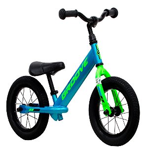 BICICLETA ARO (12) MASCULINA BALANCE (EQUILIBRIO) BIKE GROOVE AZUL/VERDE/PRETO