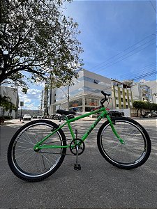 BICICLETA ARO (24) MASCULINA COR VERDE SEM MARCHA MARCA MILANO QUADRO REBAIXADO