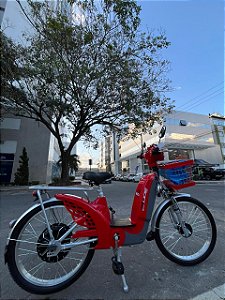 BICICLETA ELETRICA DUOS E-MAXX 800W 48V 15AH VERMELHA