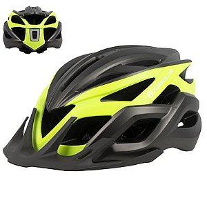 CAPACETEADULTO ABSOLUTE WILD FLASH PRETA/NEON TAMANHO G (58-61)
