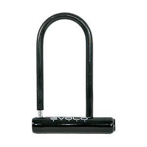 CADEADO TIPO U EVOLO 14X21CM COM CHAVE SIMPLES PRETO