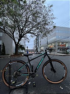 BICICLETA MTB ARO (29) VENZO 10 VELOCIDADES (1X10) FREIO DISC HIDRAULIC TAMANHO 17 (M) COR PRETO/ACQUA