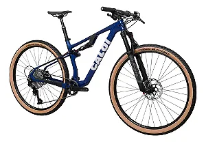 BICICLETA MTB FULL ARO (29) CALOI CARBON FS SPORT SHIMANO SLX 12V FREIO DISC HIDRÁULICO QUADRO 19 (G) COR AZUL