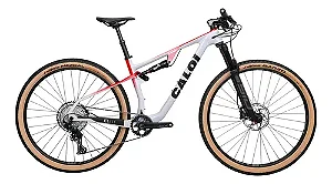 BICICLETA MTB FULL ARO (29) CALOI CARBON FS SPORT SHIMANO SLX 12V FREIO DISC HIDRÁULICO QUADRO 17 (M) COR BRANCO