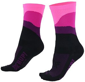 MEIA CICLISMO HUPI DELICATA COR ROSA TAMANHO UNICO
