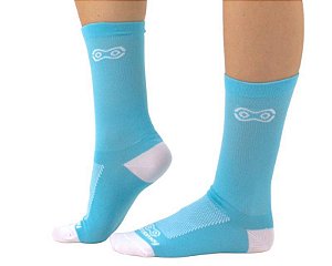 MEIA CICLISMO CANO MEDIO MARCIO MAY SPORTS RIVIERA AZUL CLARO