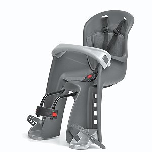 CADEIRINHA DIANTEIRA POLISPORT JUNIOR BILBY JR HF CINZA/PRATA FIXAÇÃO NO GUIDÃO