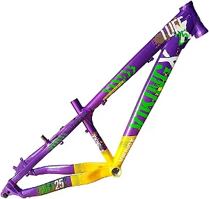 QUADRO ARO (26) VIKINGX TUFF X-25 ALUMINIO ROXO/AMARELO/VERDE