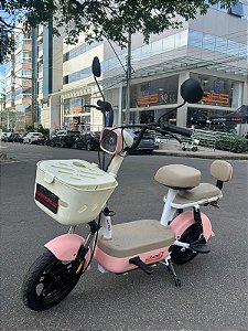 SCOOTER ELÉTRICA AUTOPROPELIDO DUOS BEE 500W 48V COR BEGE/ROSA