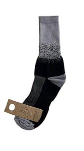 MEIA CICLISMO CANO MEDIO PIXELS PRETO/GRAFITE