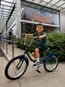 BICICLETA ARO (20) FEMININA/MASCULINA COR VERDE/AZUL S/MARCHA MARCA TIPO MONARETA