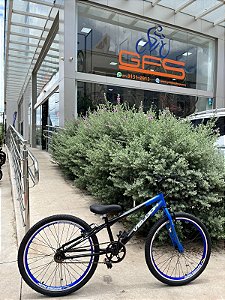 BICICLETA ARO (24) MASCULINA COR PRETO/AZUL S/MARCHA FREIO V-BRAKE MARCA VELOOH