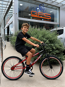 BICICLETA ARO (24) MASCULINA COR VERMELHO/PRETO S/MARCHA FREIO V-BRAKE MARCA VELOOH