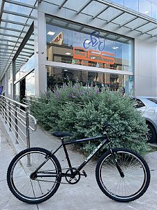 BICICLETA ARO (26) MASCULINA COR PRETO/BRANCO S/MARCHA FREIO V-BRAKE MARCA VELOOH