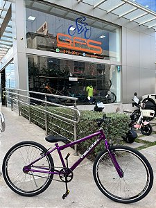 BICICLETA ARO (26) FEMININA COR VIOLETA S/MARCHA FREIO V-BRAKE MARCA VELOOH