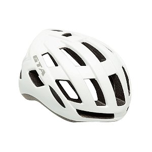 CAPACETE CICLISMO GTA INMOLD ROAD RIDER BRANCO COM SINALIZADOR TAMANHO P (54-58)