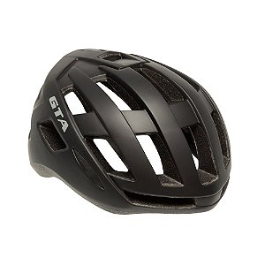 CAPACETE CICLISMO GTA INMOLD RIDER PRETO COM SINALIZADOR TAMANHO P (54-58)