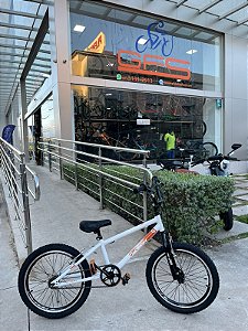 BICICLETA ARO (20) MASCULINA COR BRANCO/MARRON S/MARCHA FREIO V-BRAKE MARCA VELOOH CROSS